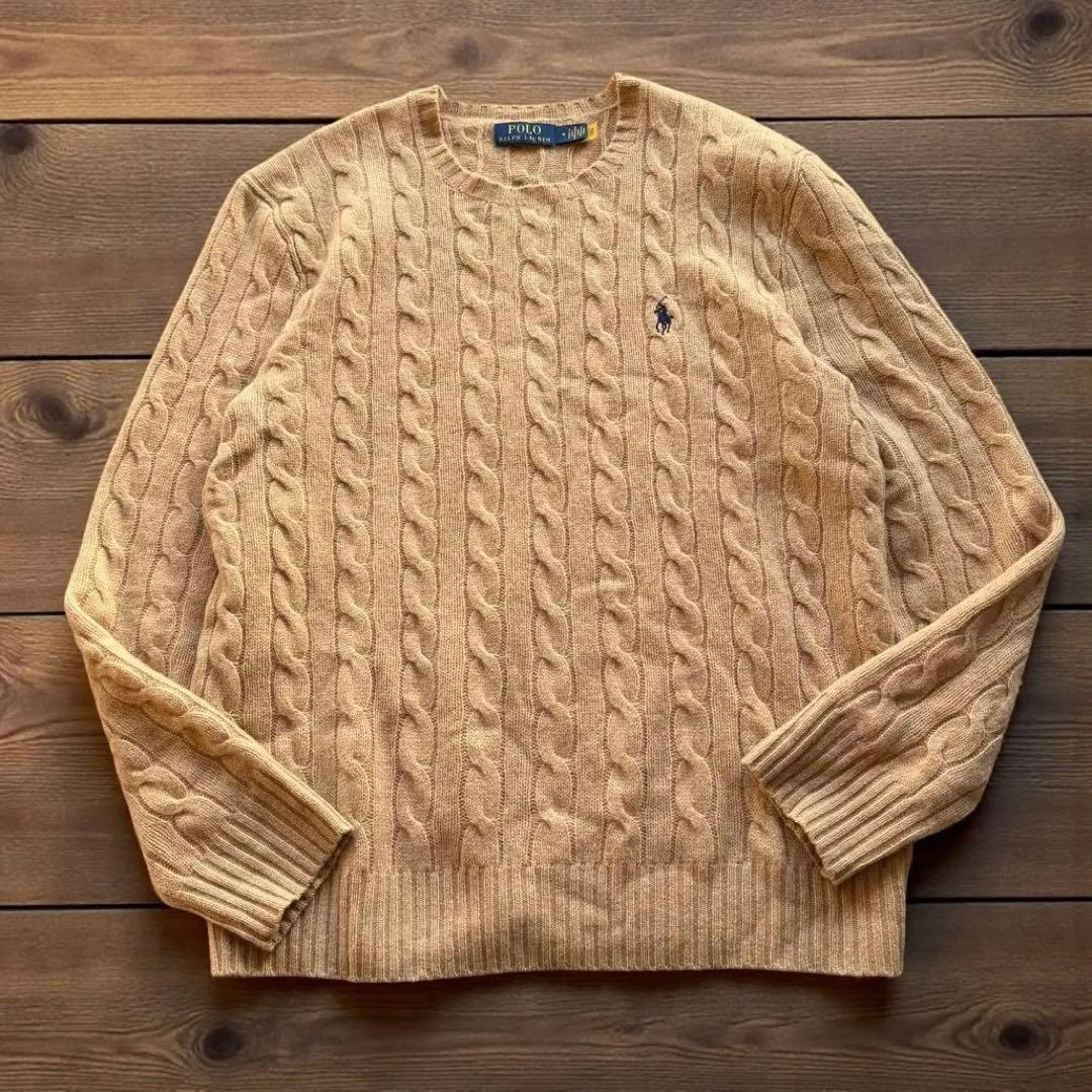 2024年製　ラルフローレン ケーブルニット ウール×カシミヤ ユニセックス可