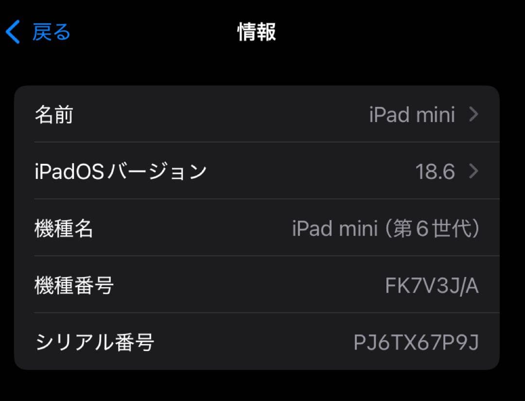 【16日までK】iPad mini 第６世代 256GB Wi-Fiモデル