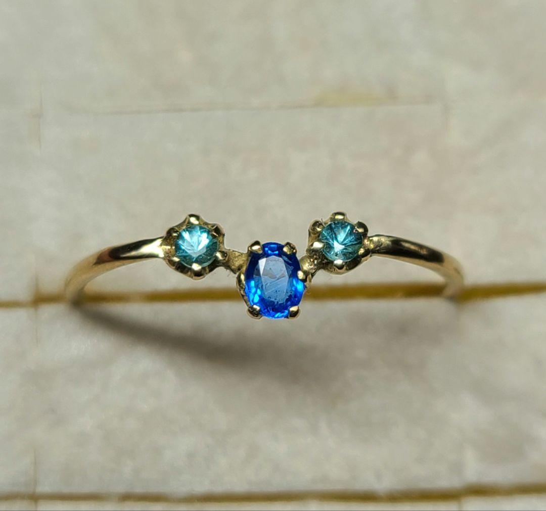 引き込まれる程美しいです★アウイナイト&バターリャパライバトルマリン18金★