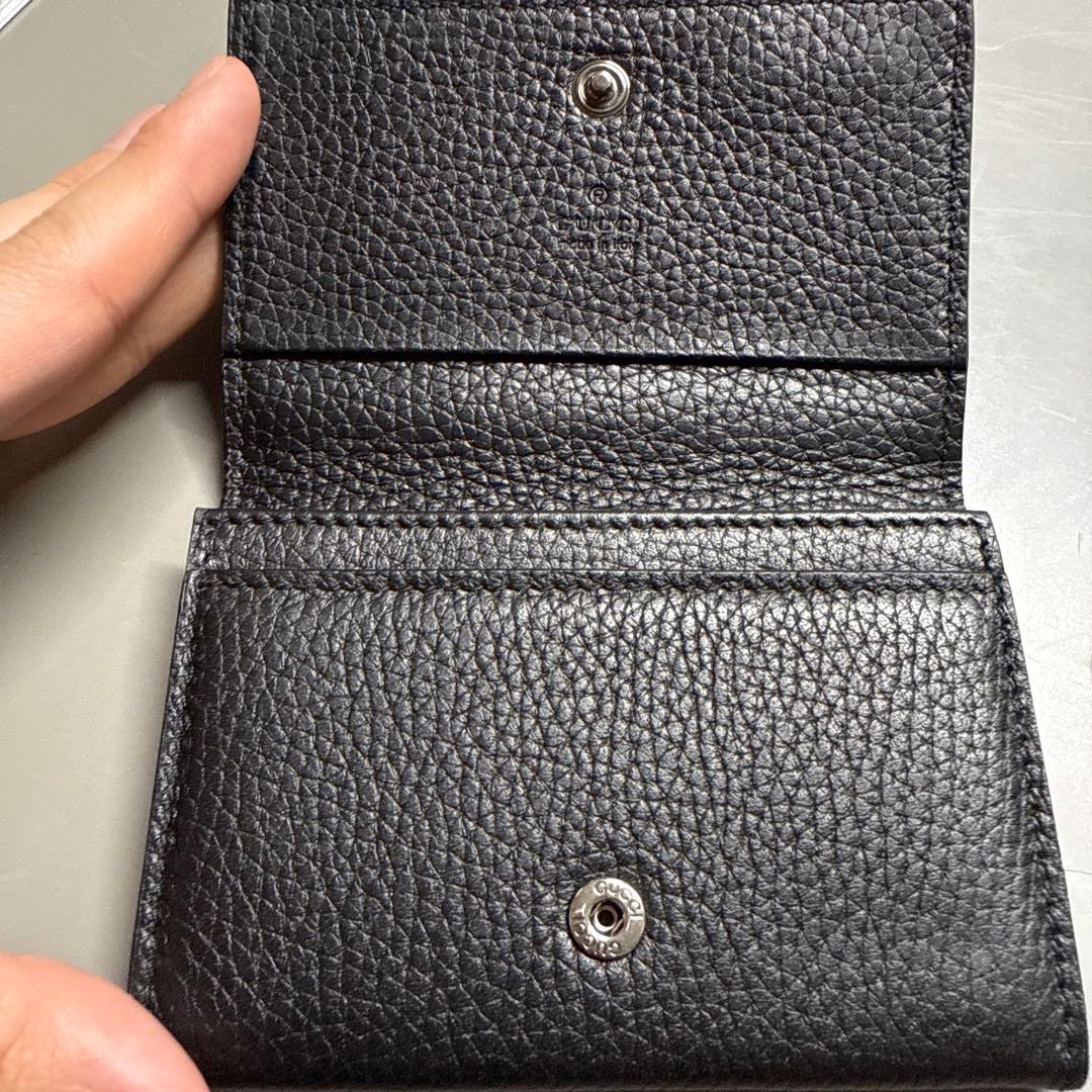 【最新モデル】 GUCCI ブラック レザー 名刺入れ