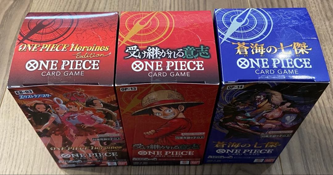 【新品未開封・テープ付きBOX】 ワンピースカード 3種