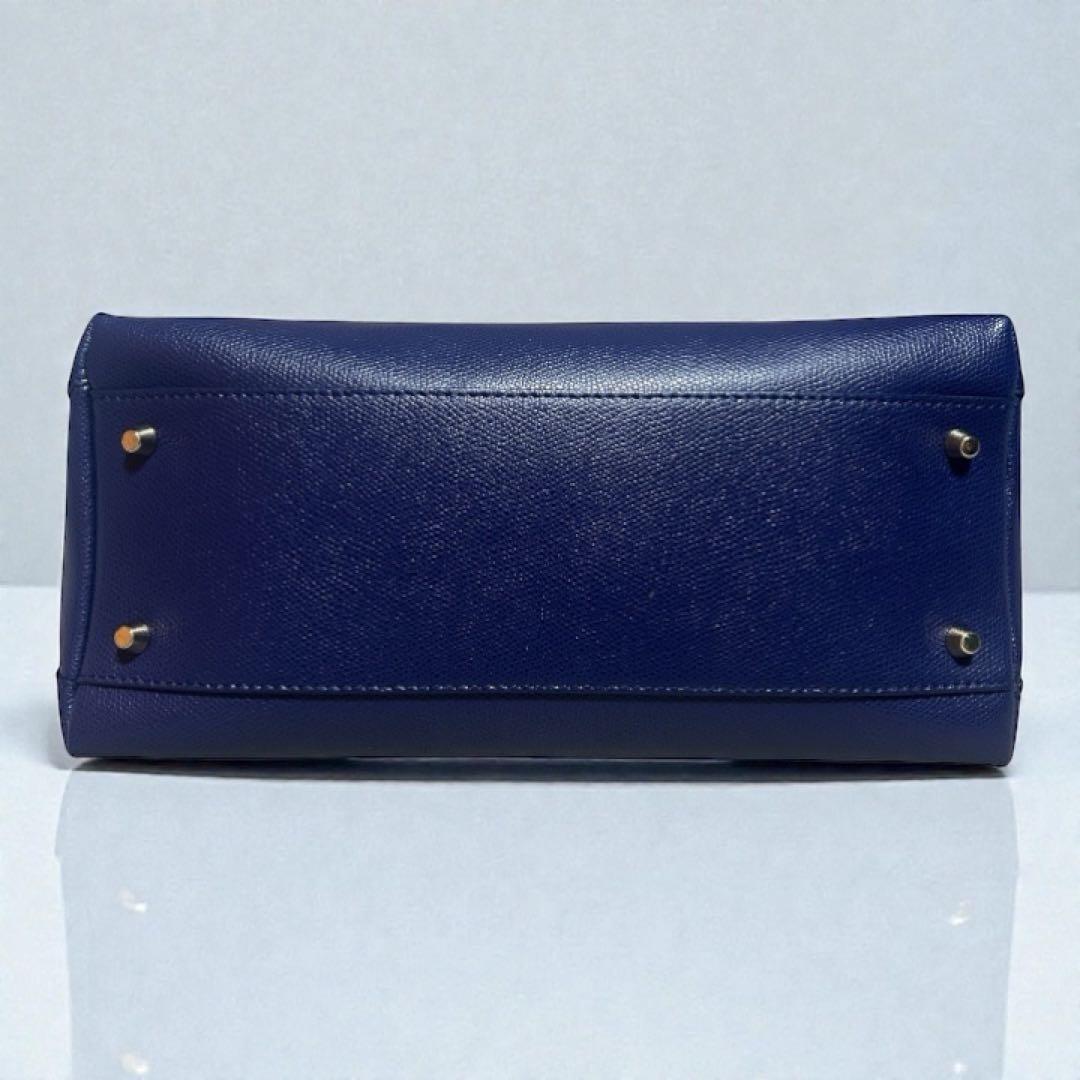 【極美品】 FURLA フルラ　パイパー　2wayバッグ ブルーレザー