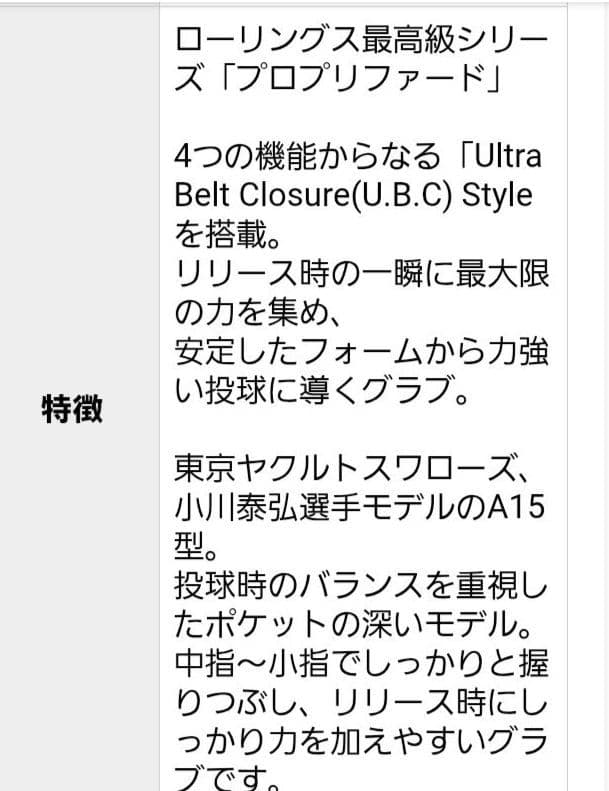 ローリングス プロプリファード 投手 グローブ Rawlings　硬式
