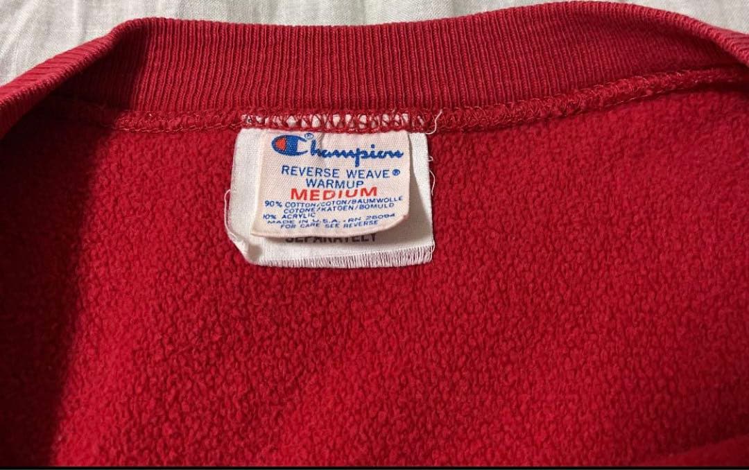 80s IOWA チャンピオン　リバースウィーブ Champion 赤　2段