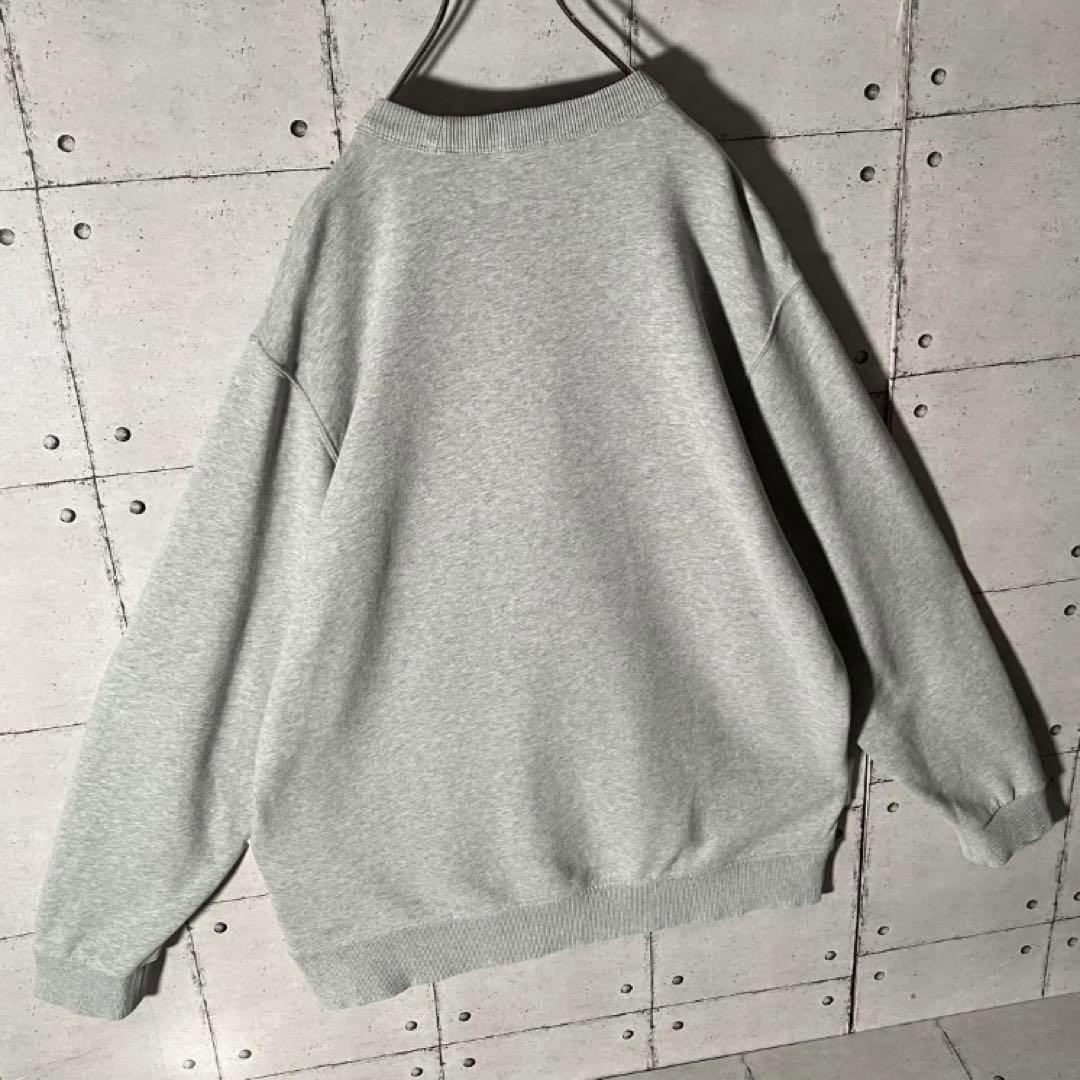 【入手困難】Burberryバーバリー☆ グレーパイルBOXロゴトレーナーXL