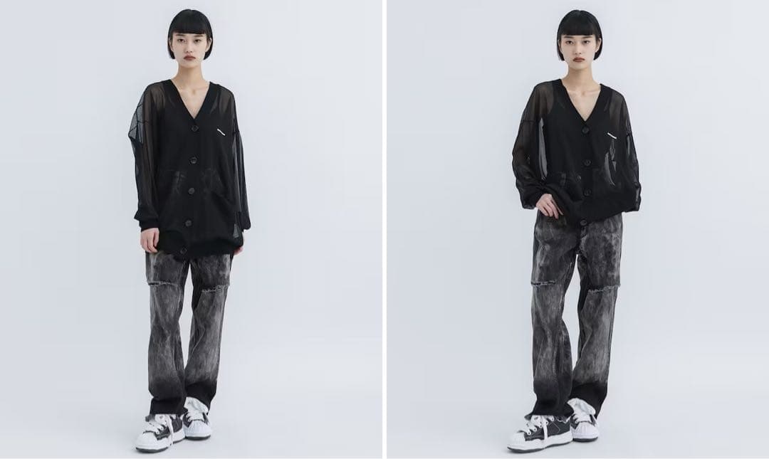 JohnLawrenceSullivan 24ss シースルーニットカーディガン