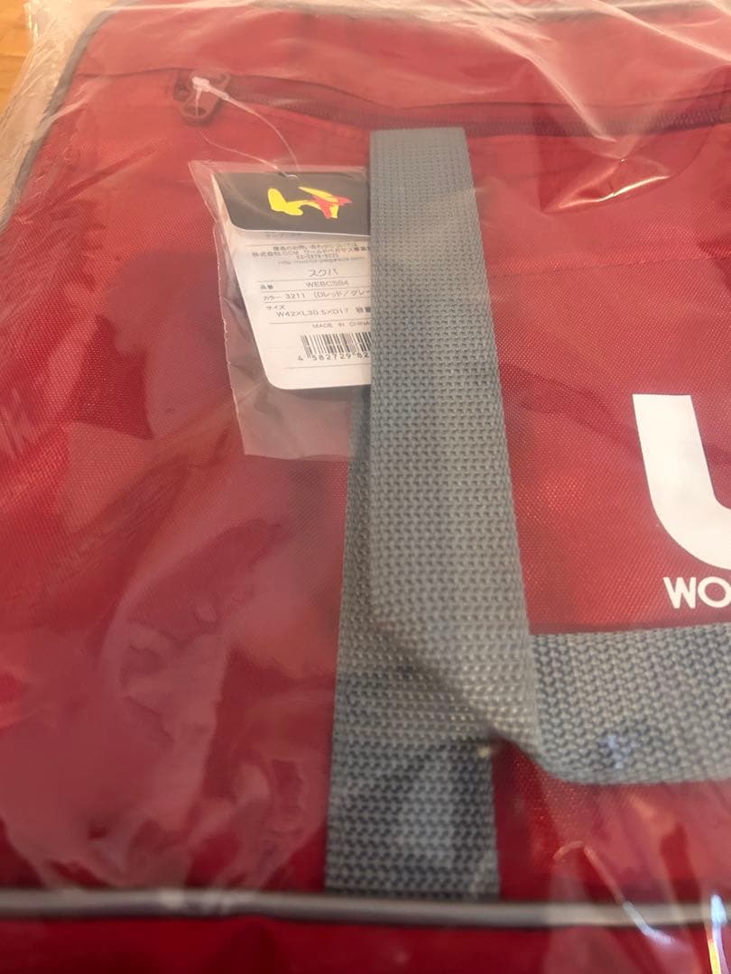 新品 旧ワッペ 赤 レッド ワールドペガサス スクールバッグ スクバ