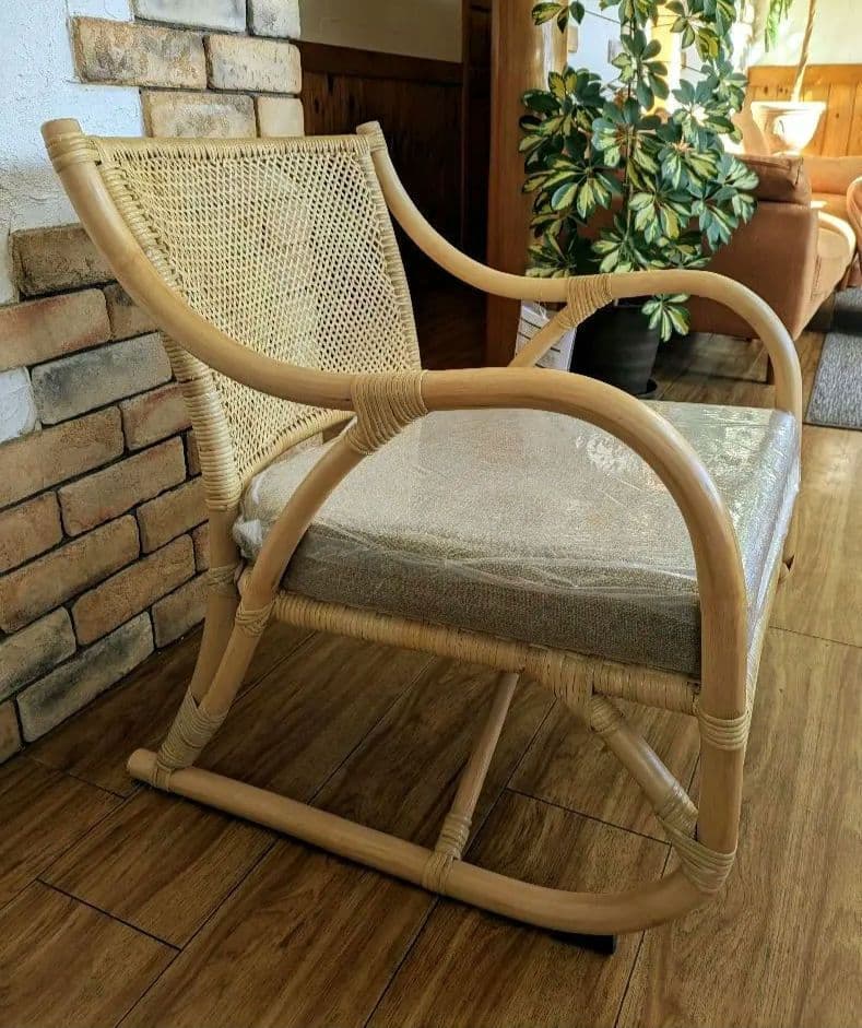 新品　サンフラワーラタン　パーソナルチェア C201KA ブラウン キムラ