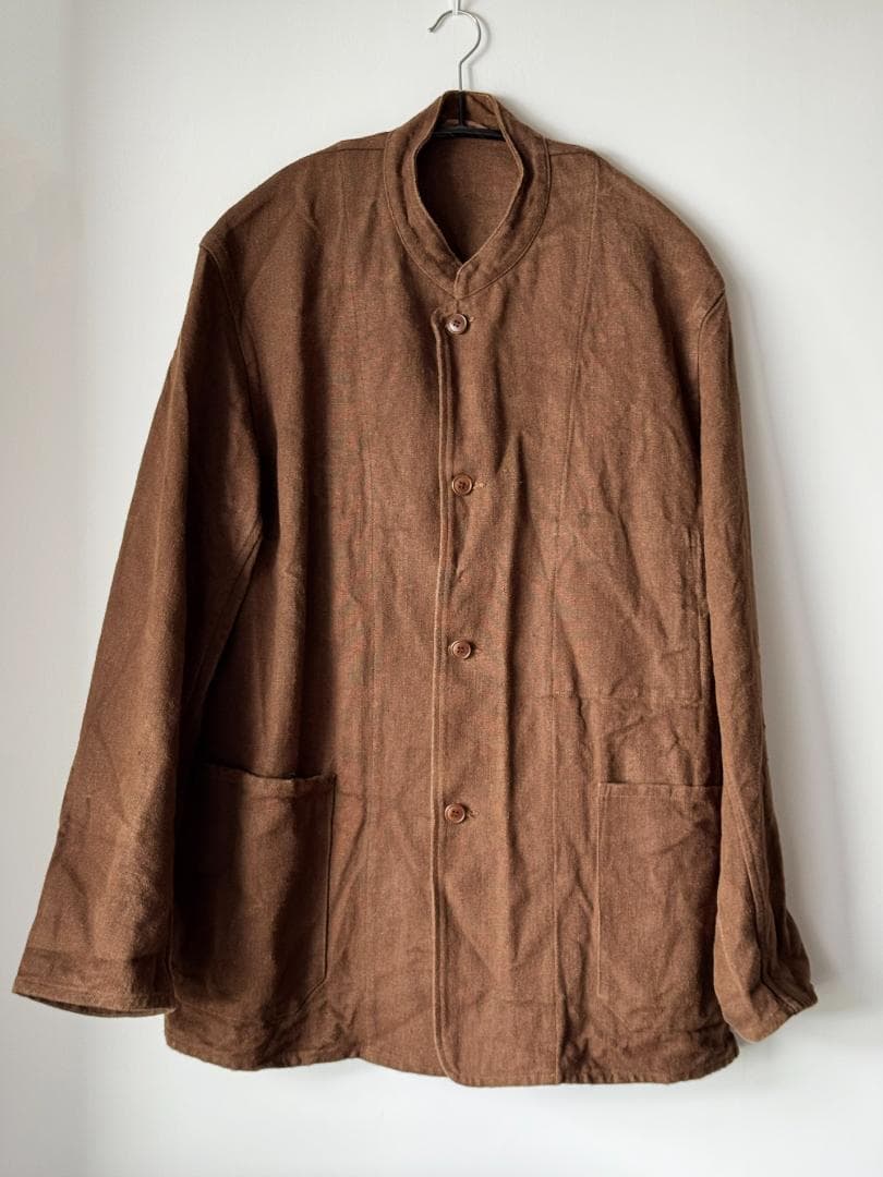 COMOLI コモリ ヘンプダック スタンドカラージャケット ブラウン 2