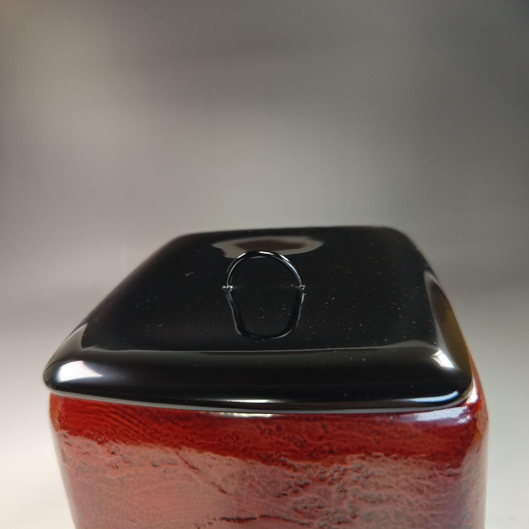 イ751 水指『輪島塗　作家物　四方形　水指　共箱』茶道具