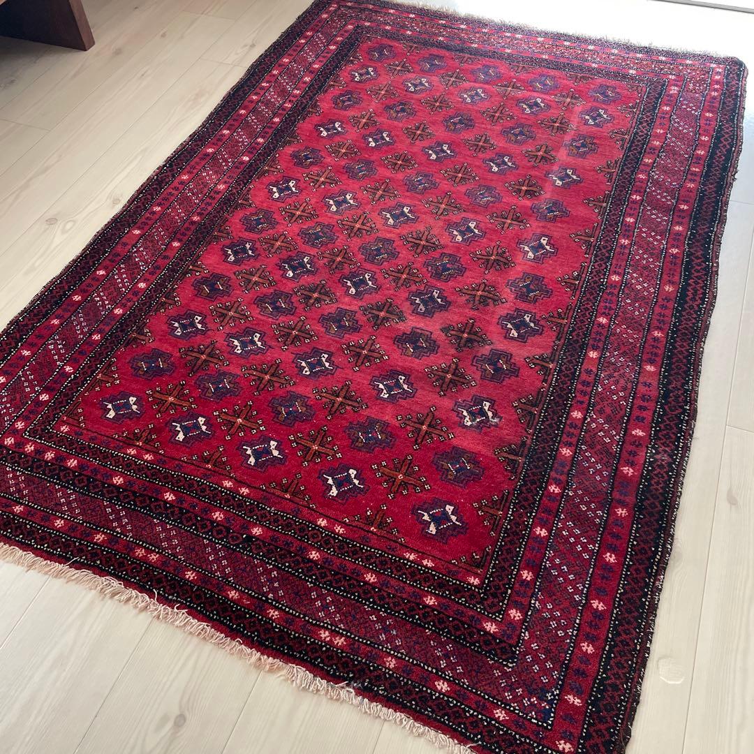 Tomoyaヴィンテージラグ　トライバルラグ 大判　177×123センチ