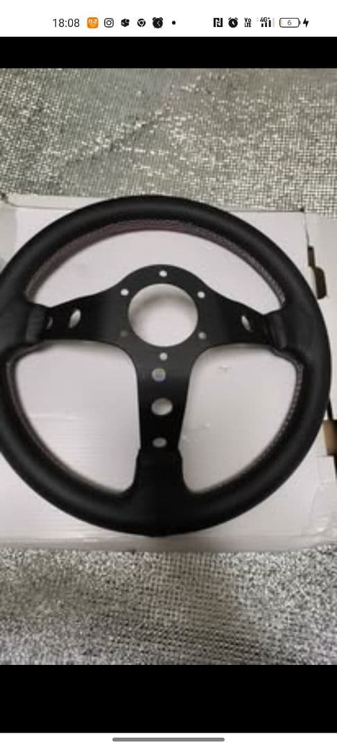 スポーツステアリングホイール ブラック/ピンク