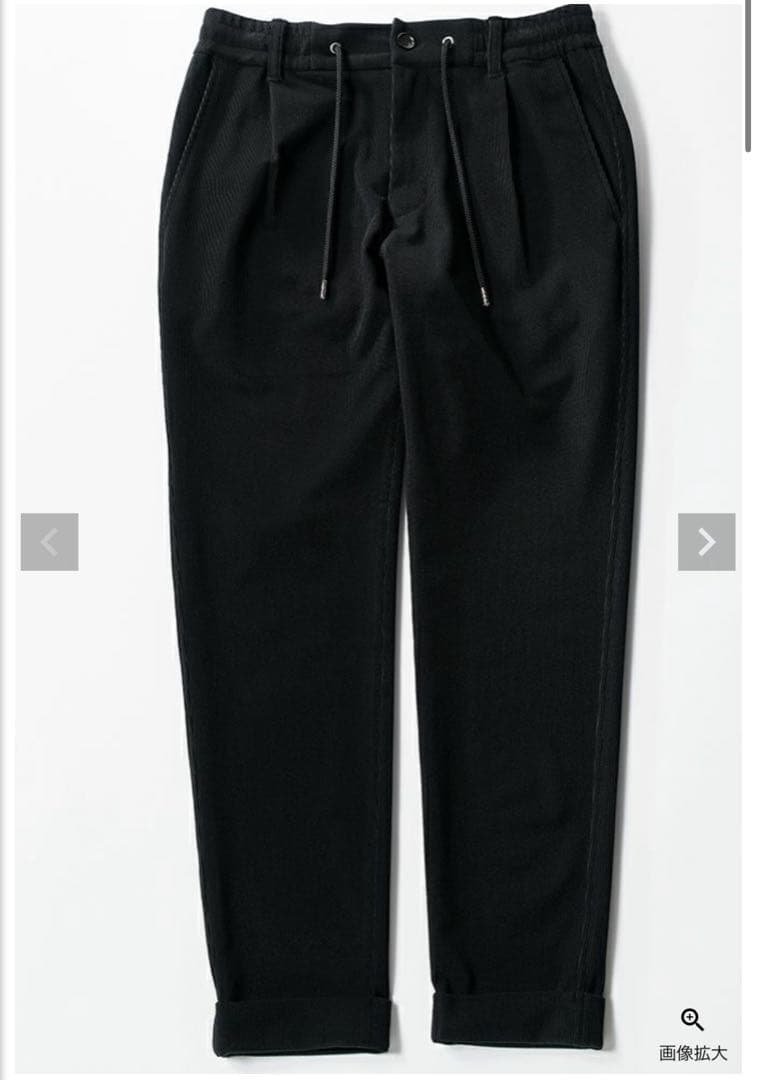 コーデュロイSWING EASY PANTS 黒 サイズM