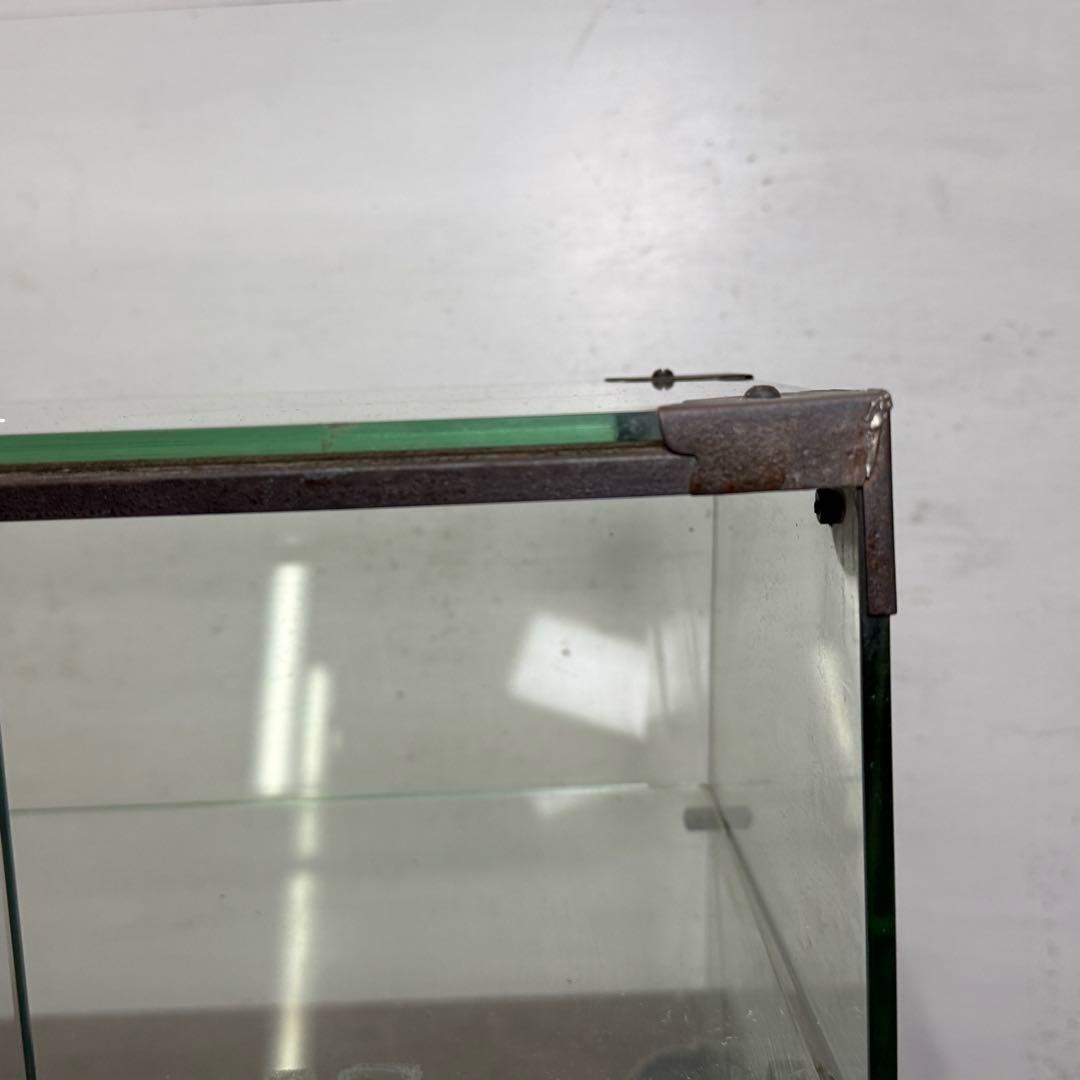 昭和レトロ ガラスケース 卓上 前面 斜め アンティーク ショーケース 陳列棚