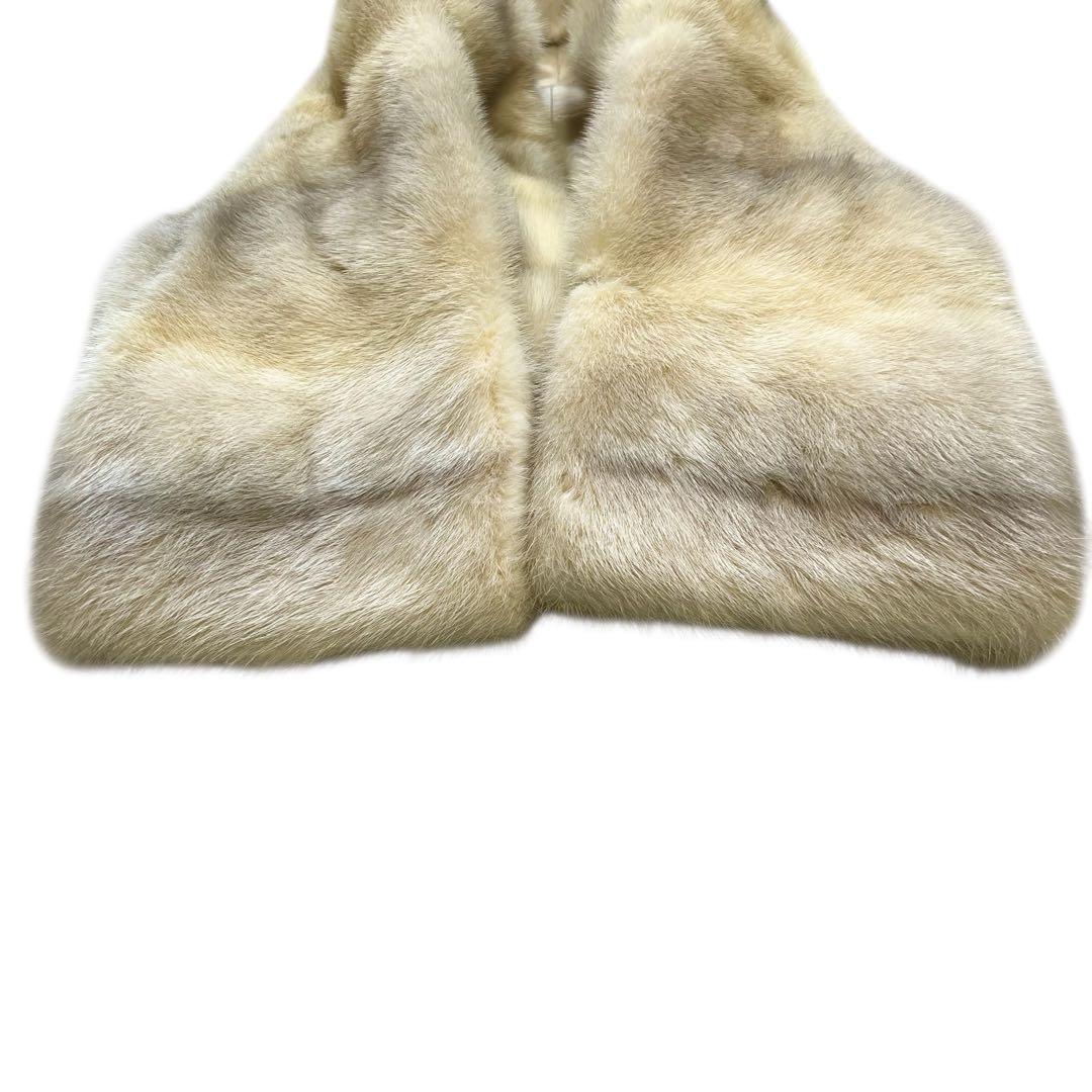 希少デザイン クロップド丈 クロスミンク パール リアルファーコート 本毛皮