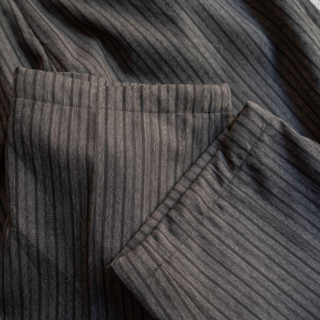 80s vintage 東ドイツ製 ツータック ストライプ ワイドスラックス