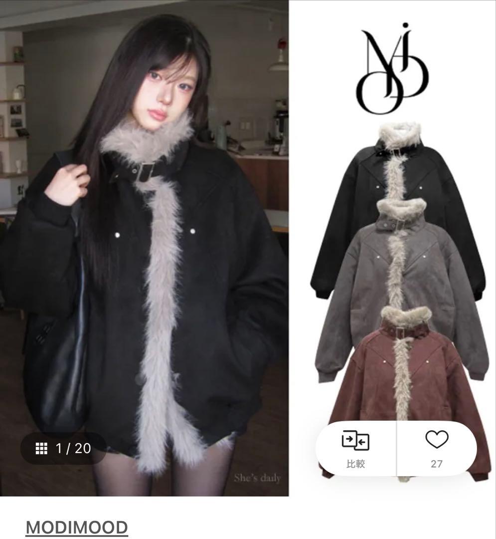 アウター　ファーアウター　BUYMA amood musinsa