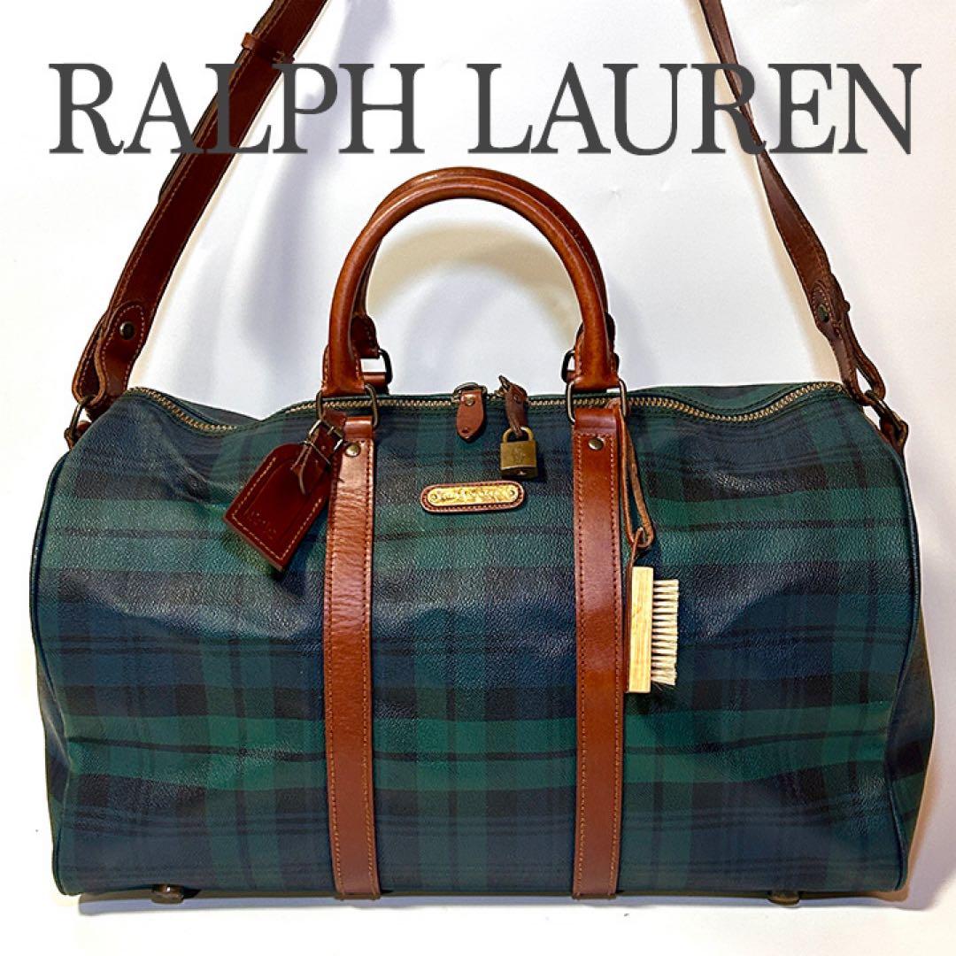 ✨美品✨ ラルフローレン 2WAY ボストンバッグ チェック PVCレザー 旅行