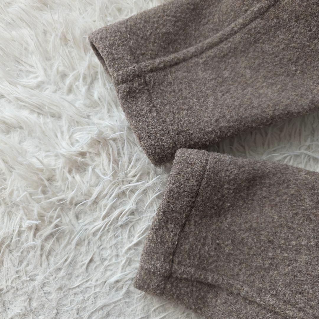 【美品/36】ダントン ウールモッサ ロング フードコート 胡桃ボタン