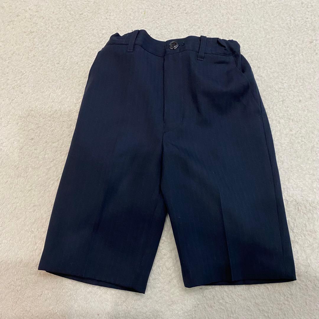 【美品】ビームスデザイン　フォーマルスーツ セットアップ ネイビー 120 4点