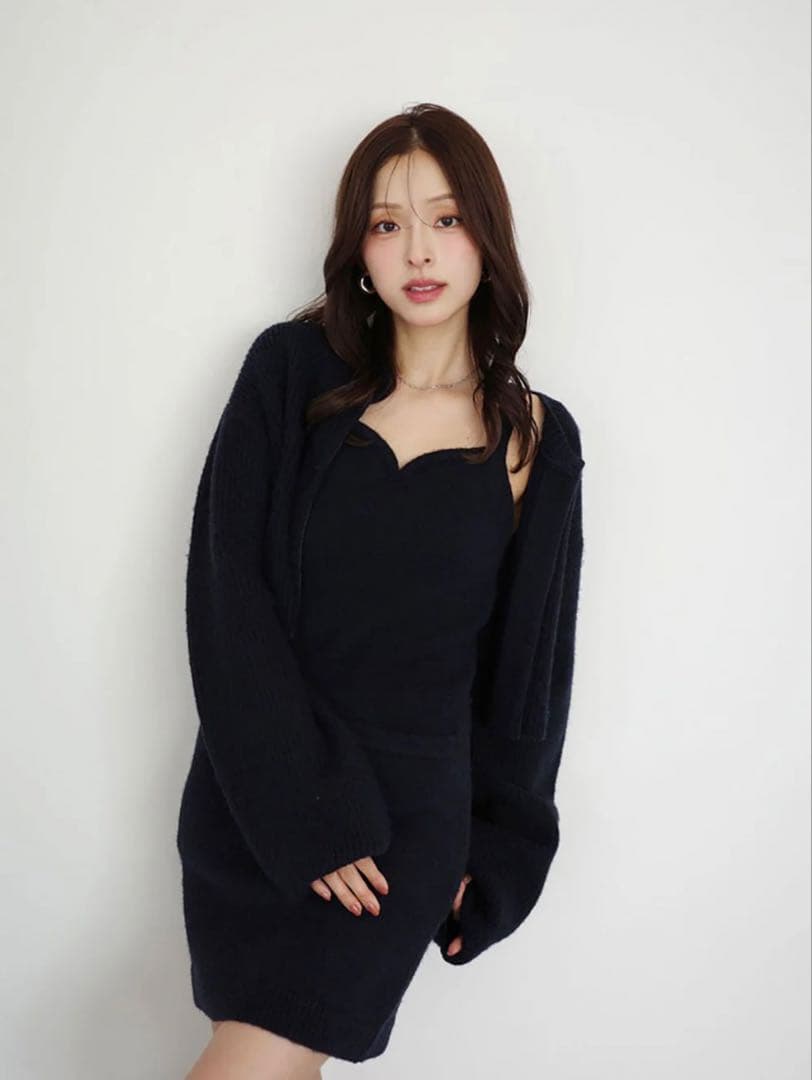 【25AW】 ロゴボタンニットセットワンピース