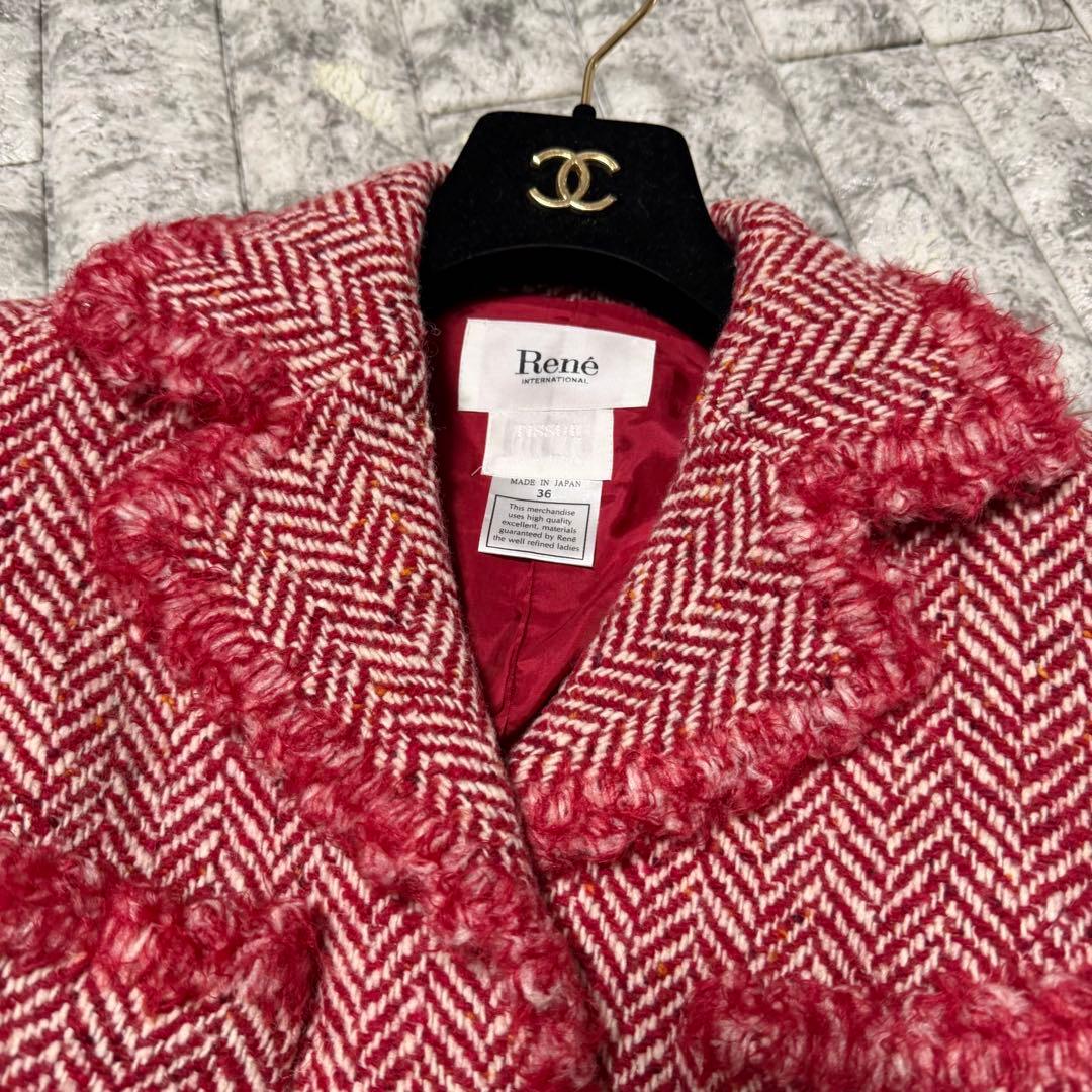 【未使用級】ルネ　Rene ツイードジャケット　ヘリンボーン　セレモニー　入学式