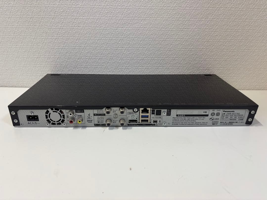 【動作確認済み】パナソニック ブルーレイレコーダー DMR-BZT760