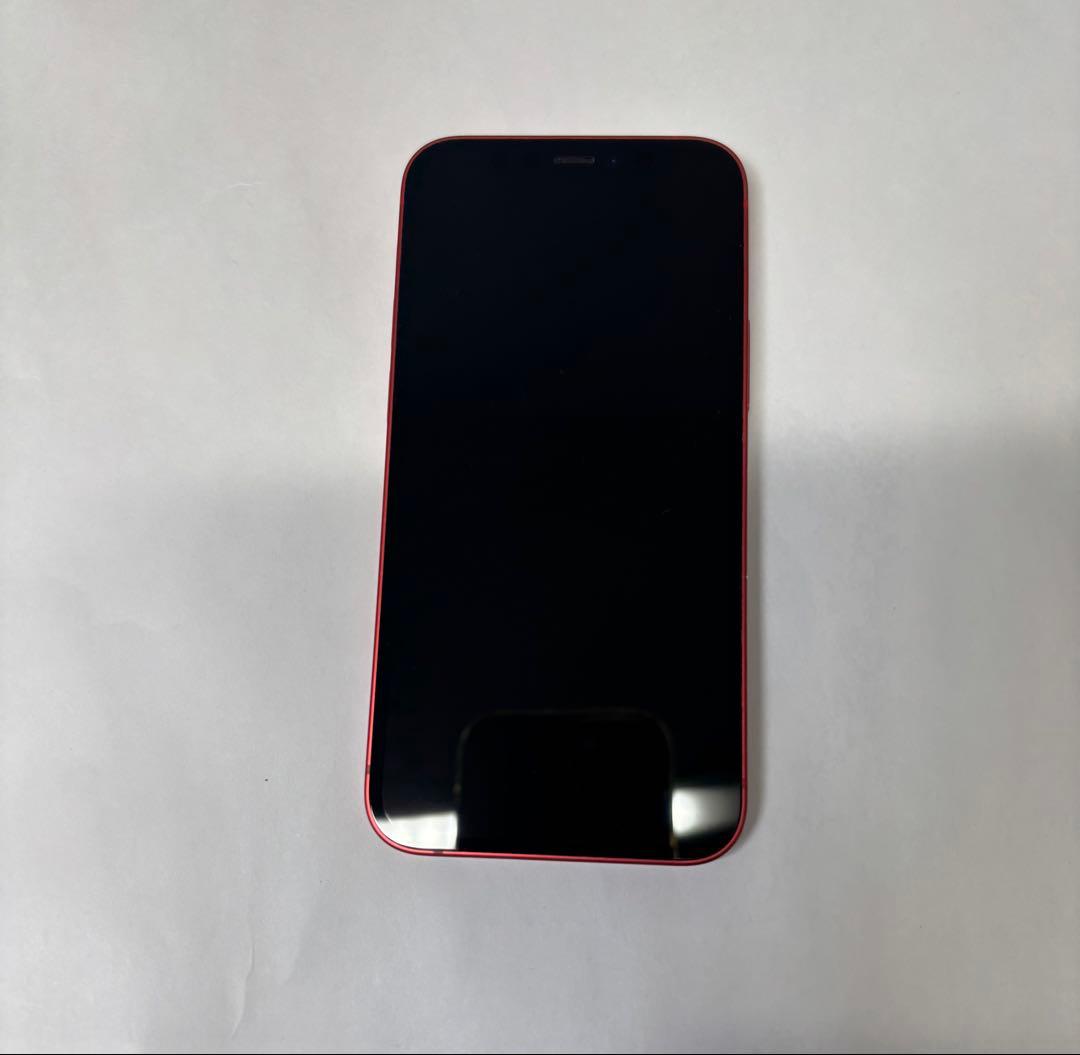 iPhone12mini 128GBレッドSIMフリー美品 電池74%カメラ不調