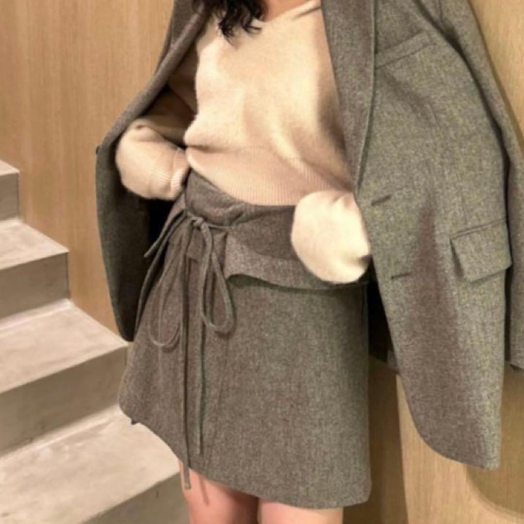 【美品】FRAY I.D フレイアイディー　ラップデザインミニスカート