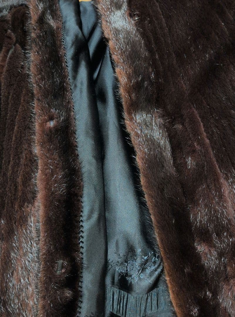 ✨デミバフミンクファー コート 着丈109cm 13号(XL) 逆毛仕立
