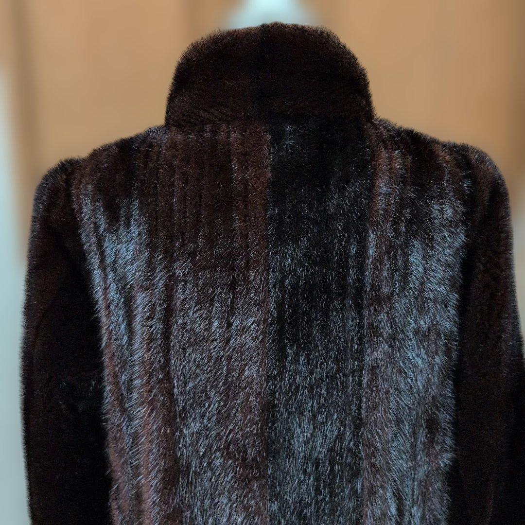 ✨デミバフミンクファー コート 着丈109cm 13号(XL) 逆毛仕立