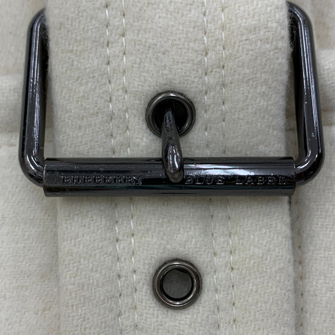 バーバリーブルーレーベル トレンチコート Mサイズ アンゴラ 裏地ノバチェック