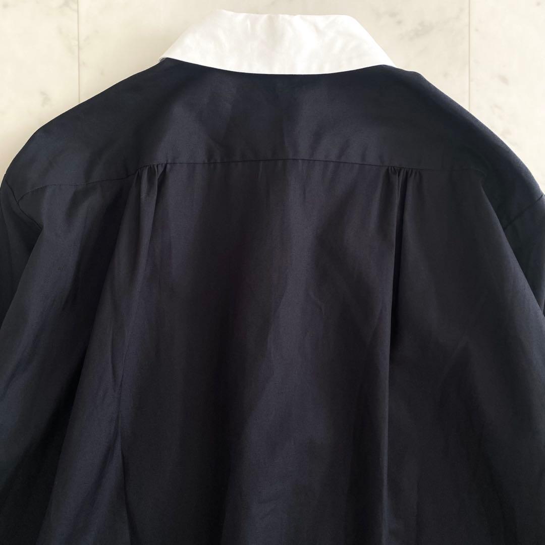 新品未使用 ドレステリア フリルブザムシャツ バイカラー コットン 36