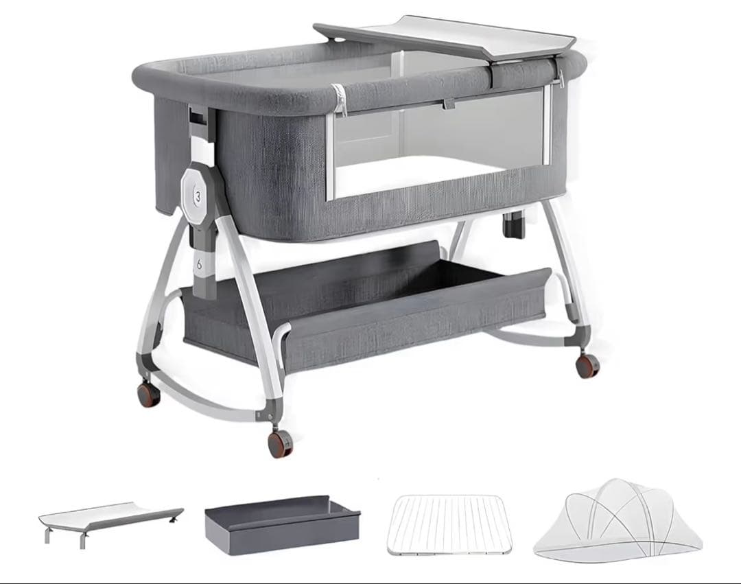 ベビーベッド 折りたたみ おむつ交換 ポータブル コンパクト収納