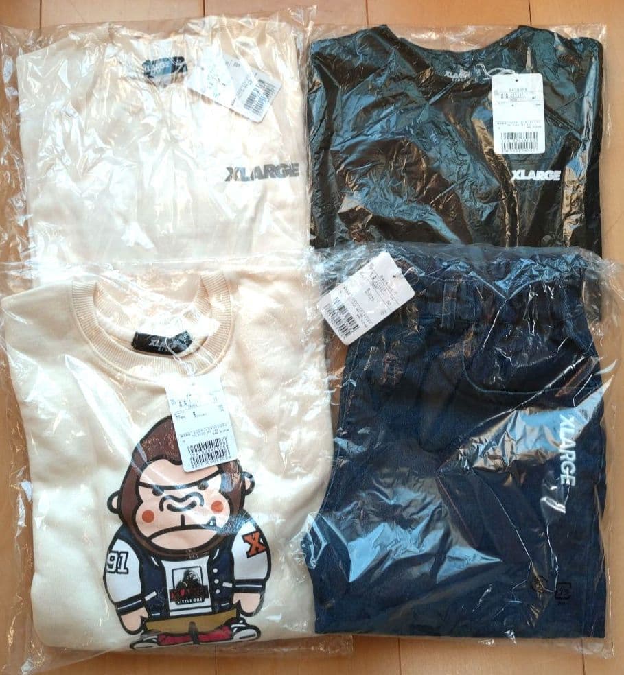 silk 新品 XLARGE トレーナー カットソー パンツ 130 4点
