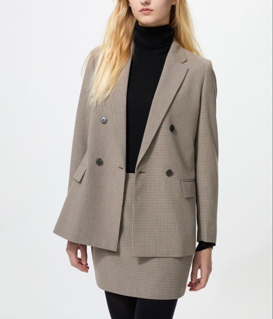 【新品未使用】ダブルジャケット　35 BROWN サイズL