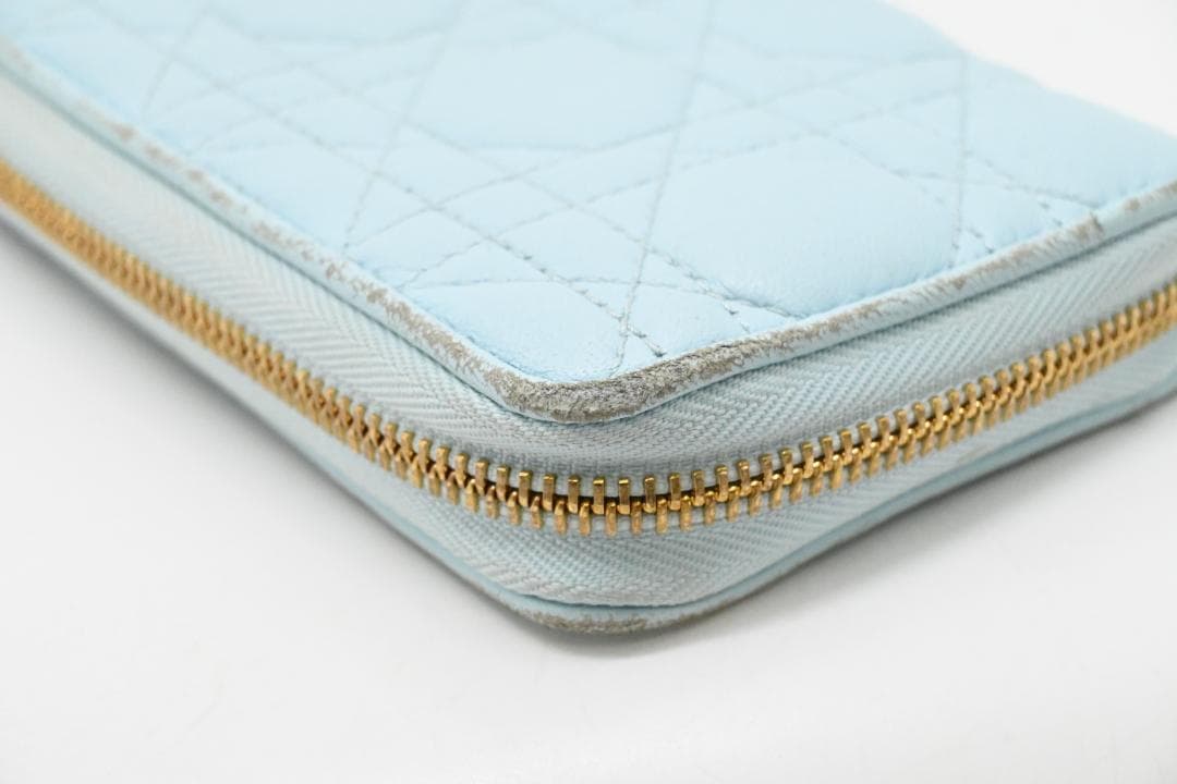 クリスチャンディオール　DIOR　レディディオール　長財布　ボヤージュ　ブルー