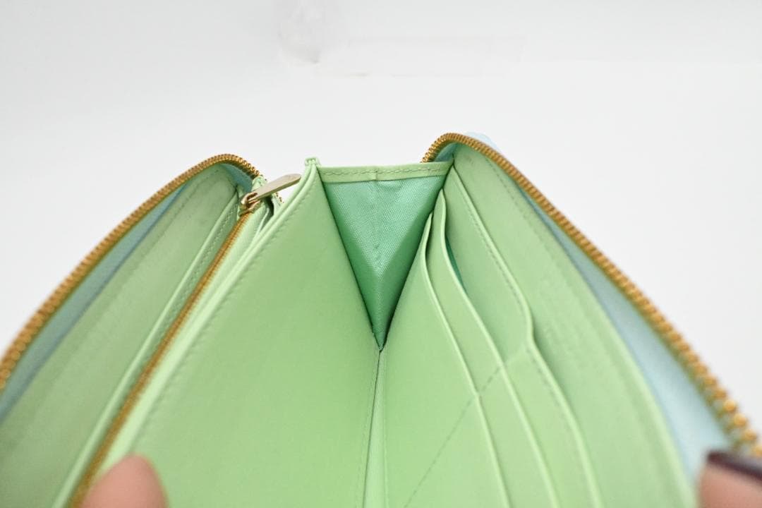 クリスチャンディオール　DIOR　レディディオール　長財布　ボヤージュ　ブルー