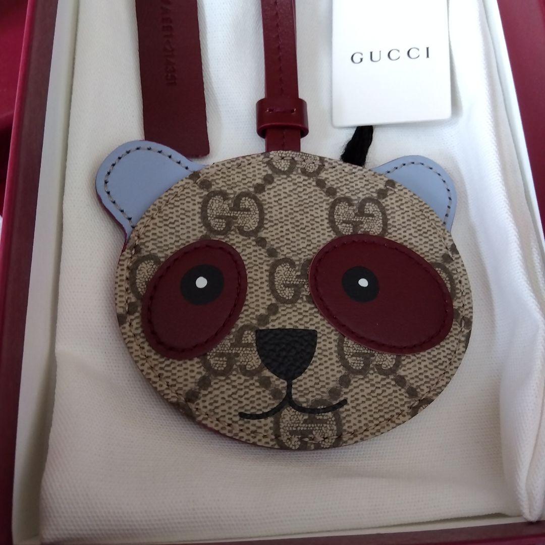 【美品】GUCCI 　グッチ　パンダ　 シェイプ　バックチャーム　キーホルダー