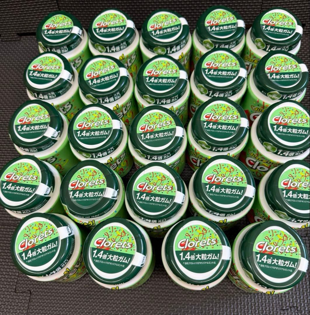 クロレッツ　40周年記念　ビッググリーンミント　1.4倍の大粒ガム　24個