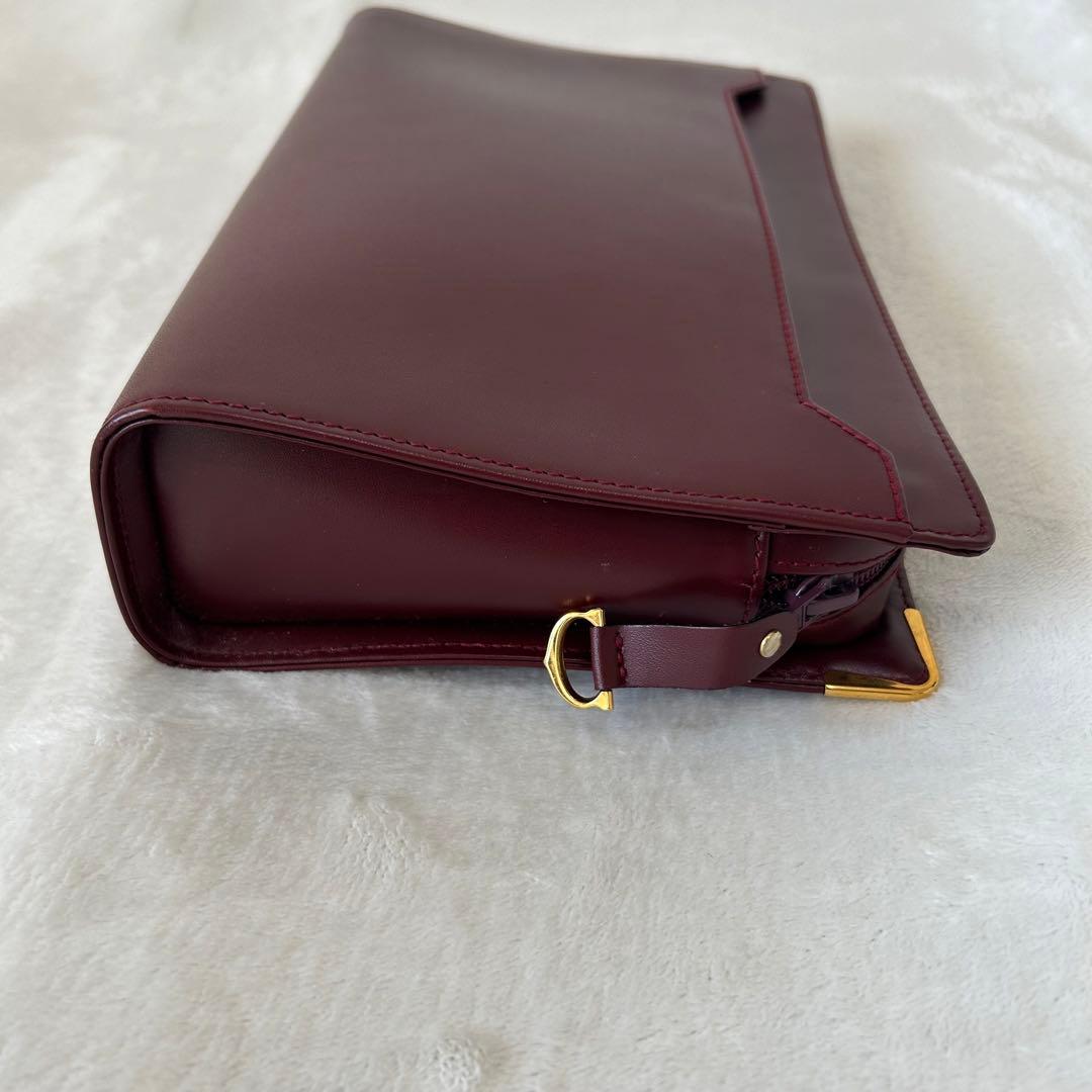 【美品】Cartier　カルティエ　赤　クラッチバッグ　ヴィンテージ