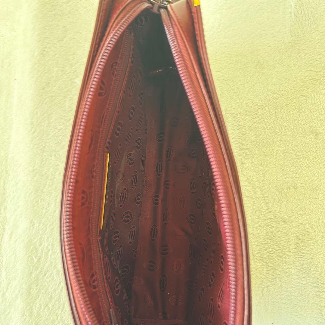 【美品】Cartier　カルティエ　赤　クラッチバッグ　ヴィンテージ