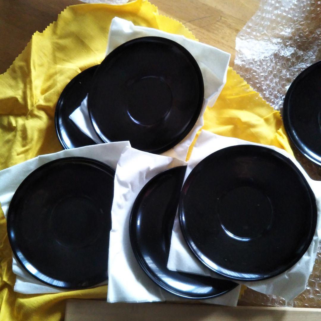お値下げ!!輪島塗 大向高洲堂　茶托黒塗10個 新品未使用