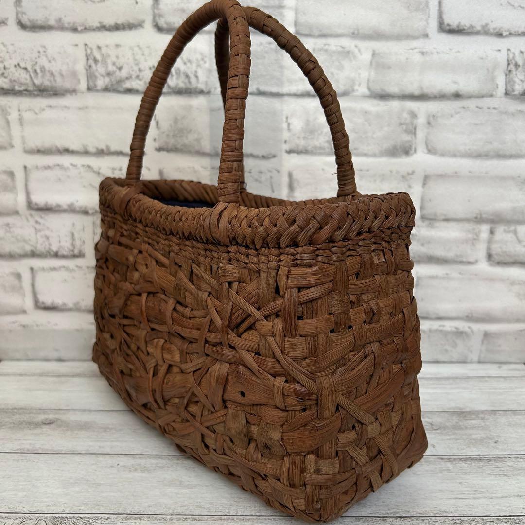 最高級山葡萄かごバッグ　山形県産　一番皮のみ使用　国産