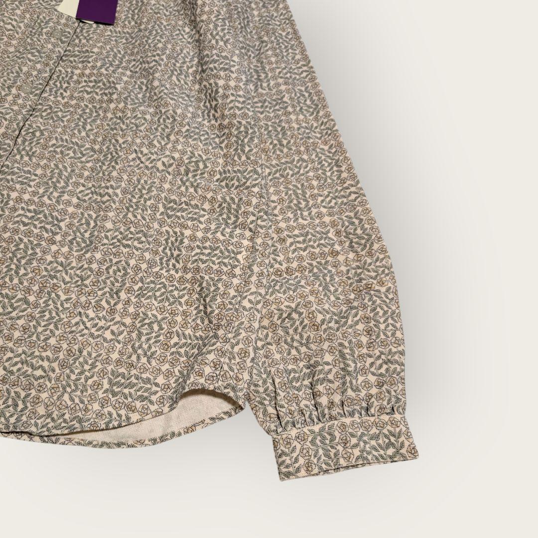 新品　Parkes　パークス　リバティ　バンドカラー　プルオーバー　シャツ　М