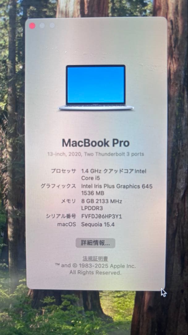MacBook Pro (13-inch, 2020モデル)