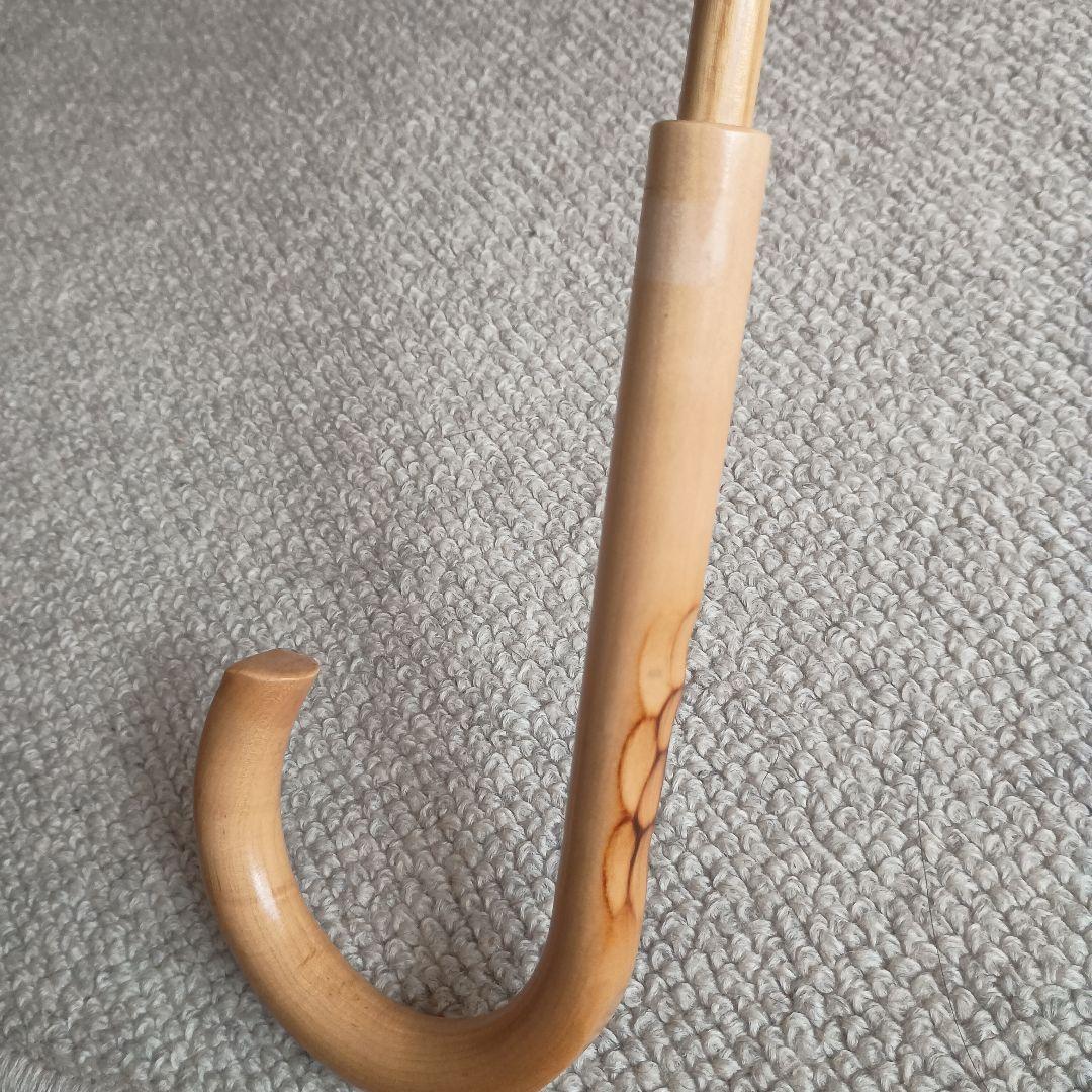 麻の日傘　柿渋染　日本製 藤の花 木製持ち手　手染め