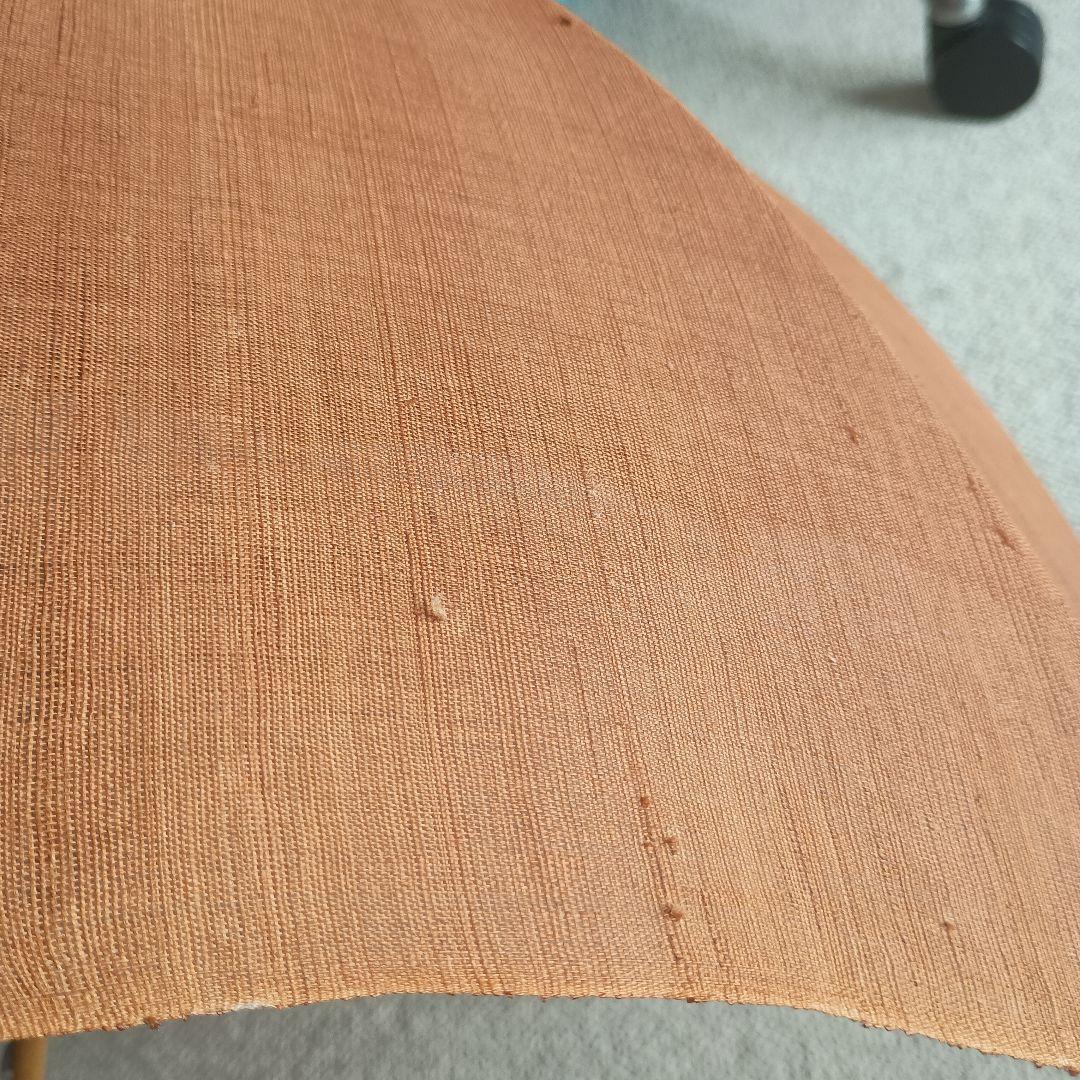 麻の日傘　柿渋染　日本製 藤の花 木製持ち手　手染め