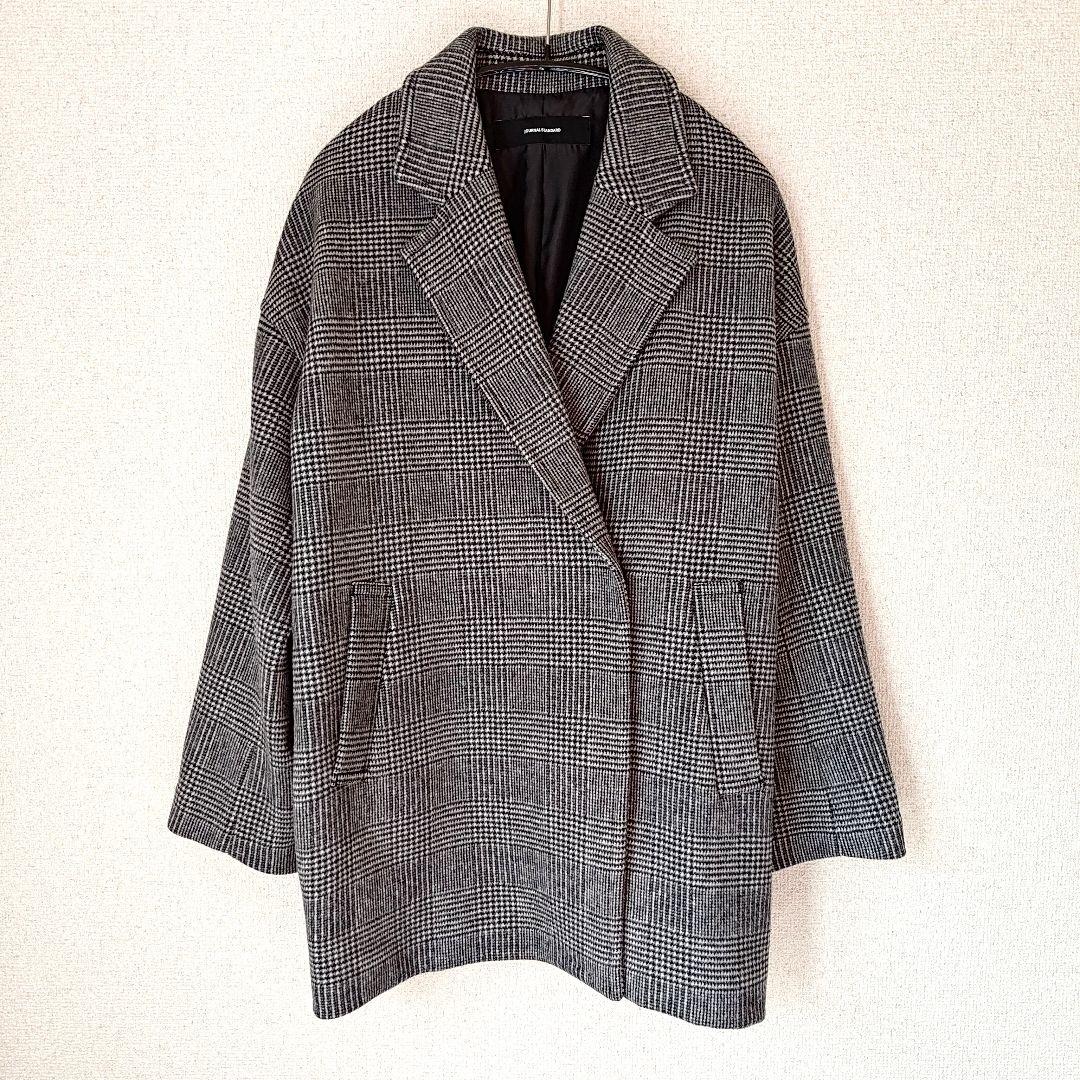 ジャーナルスタンダード　スーパー140ビーバーテーラーコート　グレンチェック36