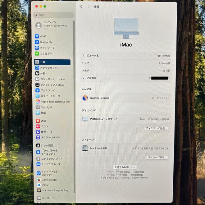 【Vesa専用】iMac M1 16GB 512GB ブルー 美品